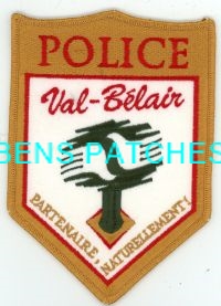 CANADA,QUEBEC,VAL BELAIR POLICE 1